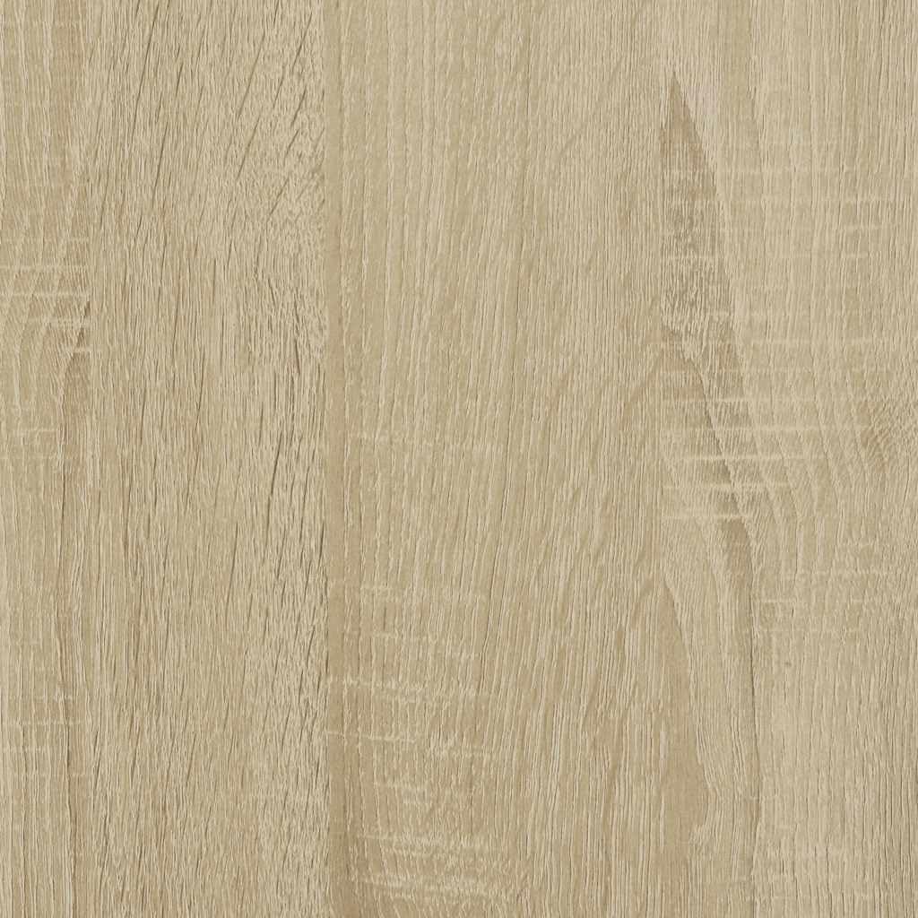 Bücherregal 2 Fächer Sonoma-Eiche Holzwerkstoff 60x30x76,5 cm Standregal mit Stauraum für Bücher, Ablage, Büro und Wohnzimmer als praktisches Regalsystem