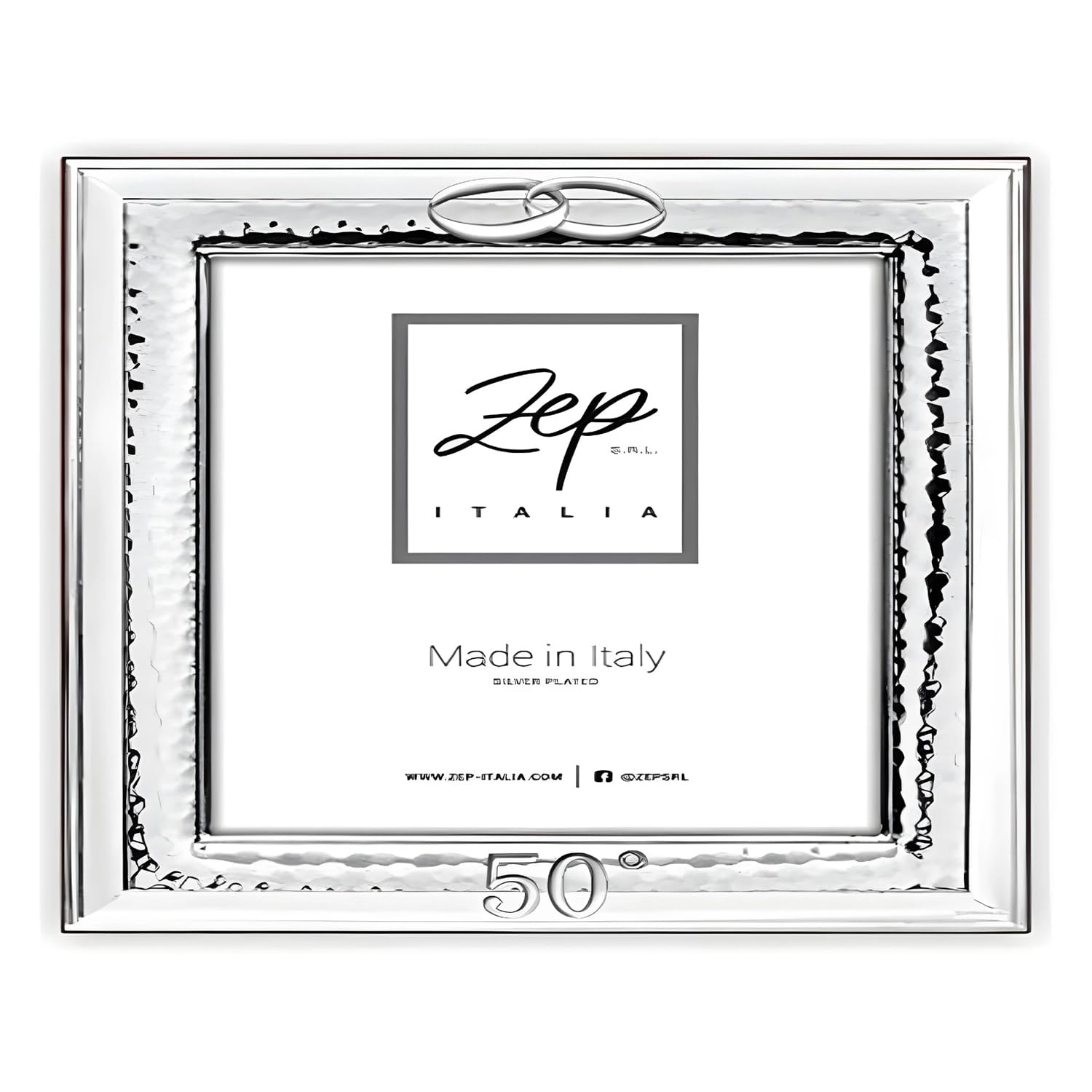 zep srl Marco MATERA de mesa NOZZE D'ORO en plata Plated para fotos 15 x 20 cm, vertical, chapado en plata, fabricado en Italia