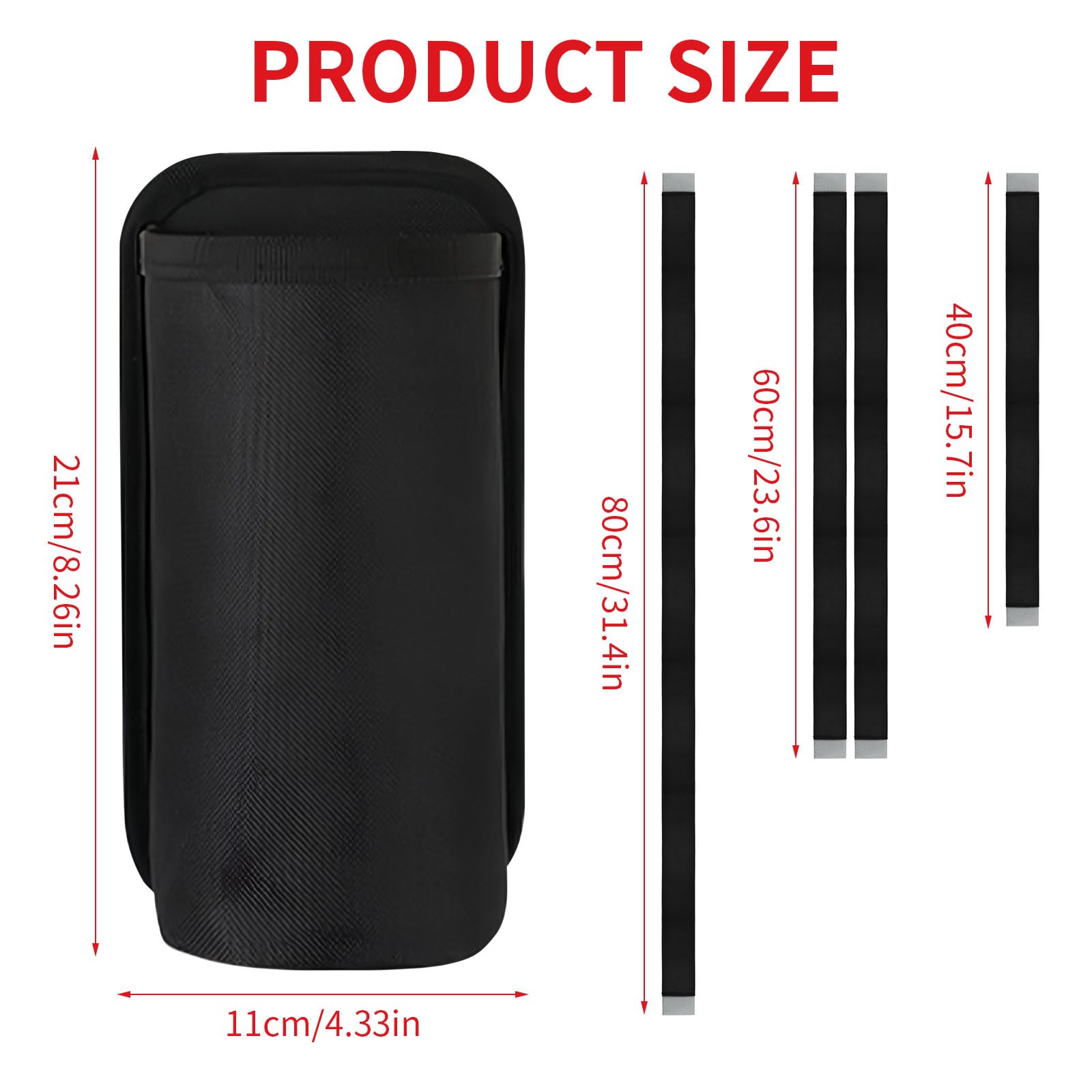 Soporte para Extintor de Incendios, Bolsa Colgante de Almacenamiento para Incendios para Bebidas, Teléfonos, Paraguas, con 4 Pegatinas Mágicas de tres Tamaños con Correas Fijas