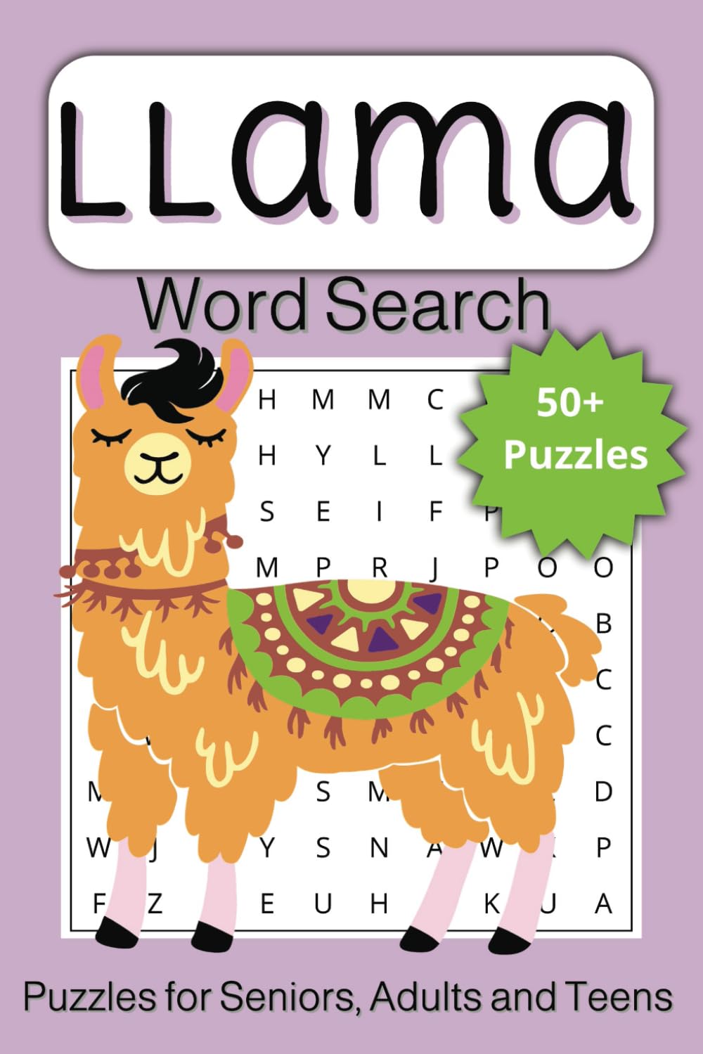 Llama Word Search: Word Searches with Easy-to-Read Print about Llamas Funny, Fuzzy, Kid - Friendly| 6x9 inches, 110 pages | ... … Gift for Vacations,