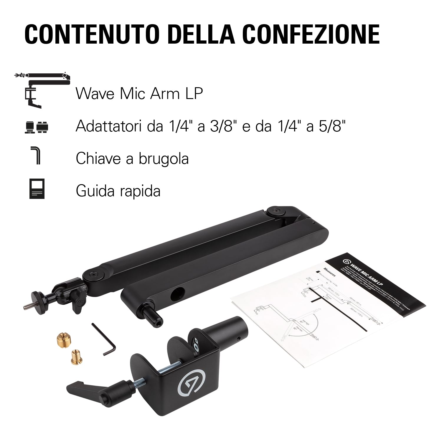 Elgato Wave Mic Arm (Low Profile) - Braccio snodabile a profilo basso, canaline per cavi a scomparsa, interamente in metallo, versatile morsetto da scrivania, studio, trasmissioni, streaming
