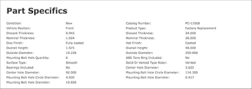 Miniatura 3 de Protección delantera del elemento del rotor del freno de disco compatible con Nissan NP300 GAS 2013 2014 2015