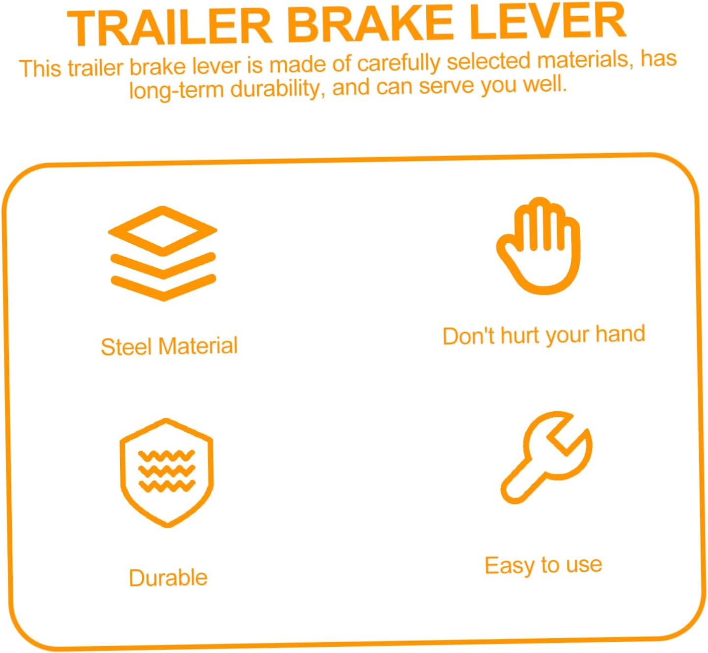 Mechanical Brake Lever for Trailer Anti-Slip Handle Coupling Hitch Brake Lever Durable Design Easy to Install for Rv and Travel Trailer Accessories