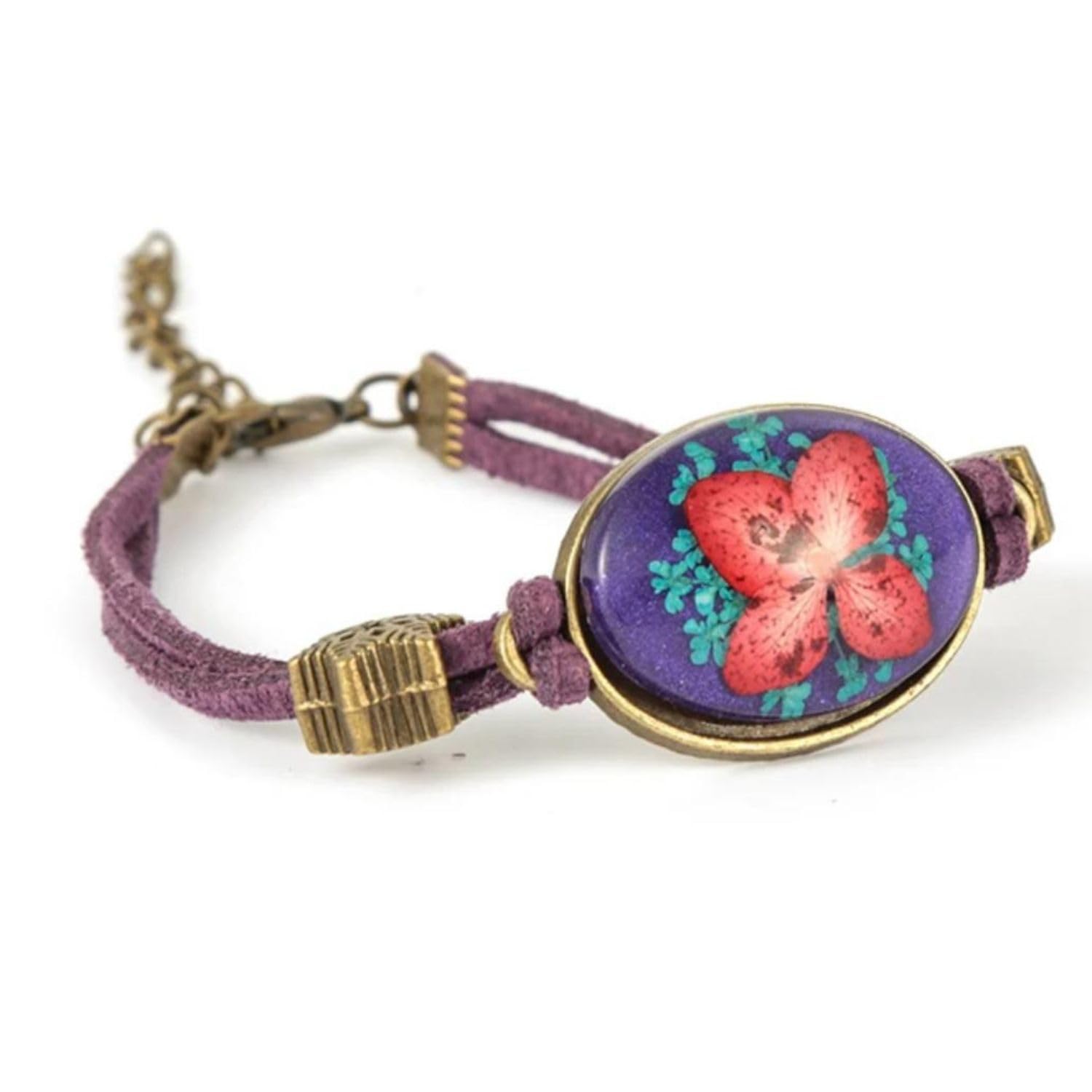 LILY LUXE Handcrafted Bracelet Crafted from Real Flower and Resins | Free Size Adjustable Bracelet for Women and Girls (Courageous Spunk) (B0CSD29G2C) Amazon Price History, Amazon Price Tracker