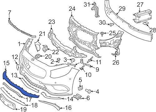 Genuine Mercedes-Benz Lower Molding 222-885-25-21 Genuine Mercedes-Benz Lower Molding 222-885-25-21