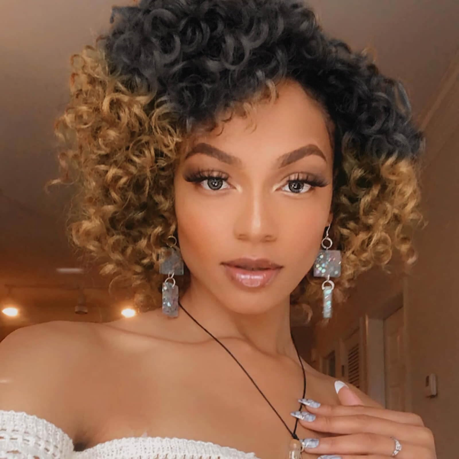 MIMAN 5 Packs 8 Inch Short Synthetic Jamaican Bounce Crochet Hair Braids Beach Curl Ocean Wave Crochet Braiding Hair Extention for Black Women DIY