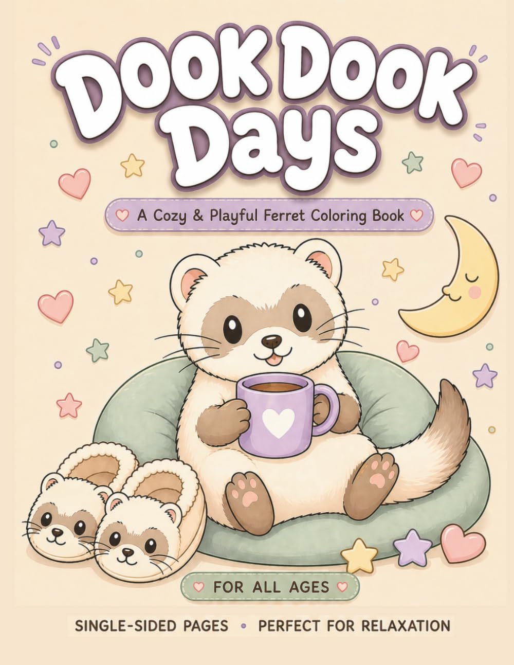 DOOK DOOK DAYS: A Cozy & Playful Ferret Coloring Book