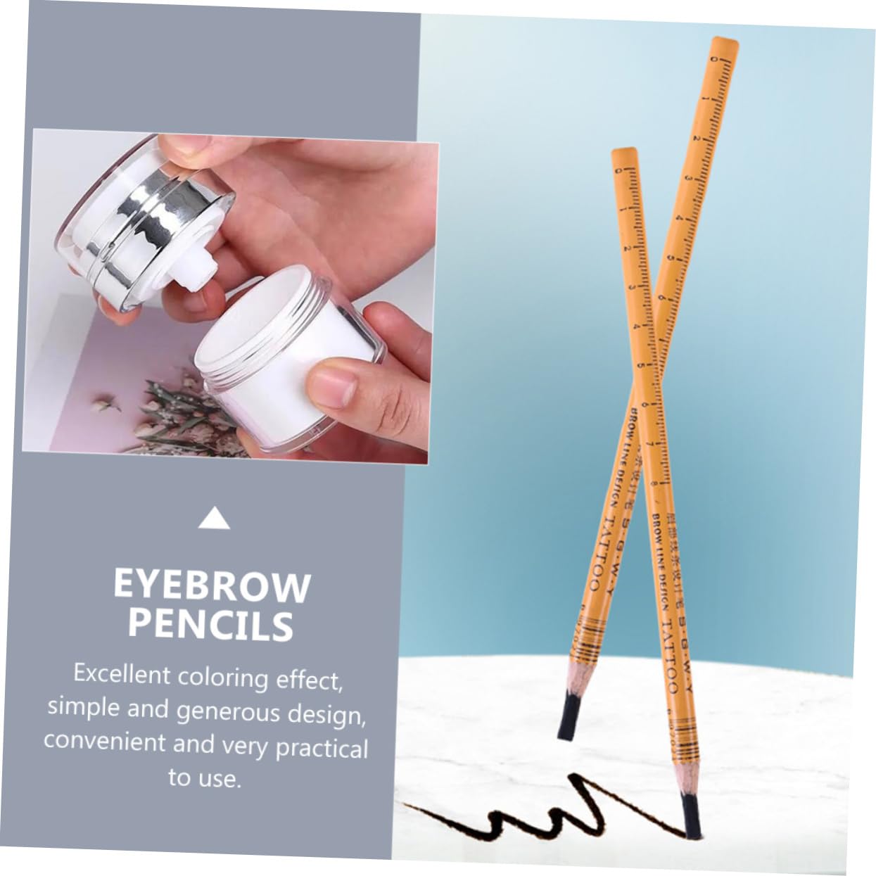 DOITOOL 6pezzi Penna Sopracciglia Naturale Con Design Semplice Per Ogni Occasione Strumento Di Bellezza Per Donne