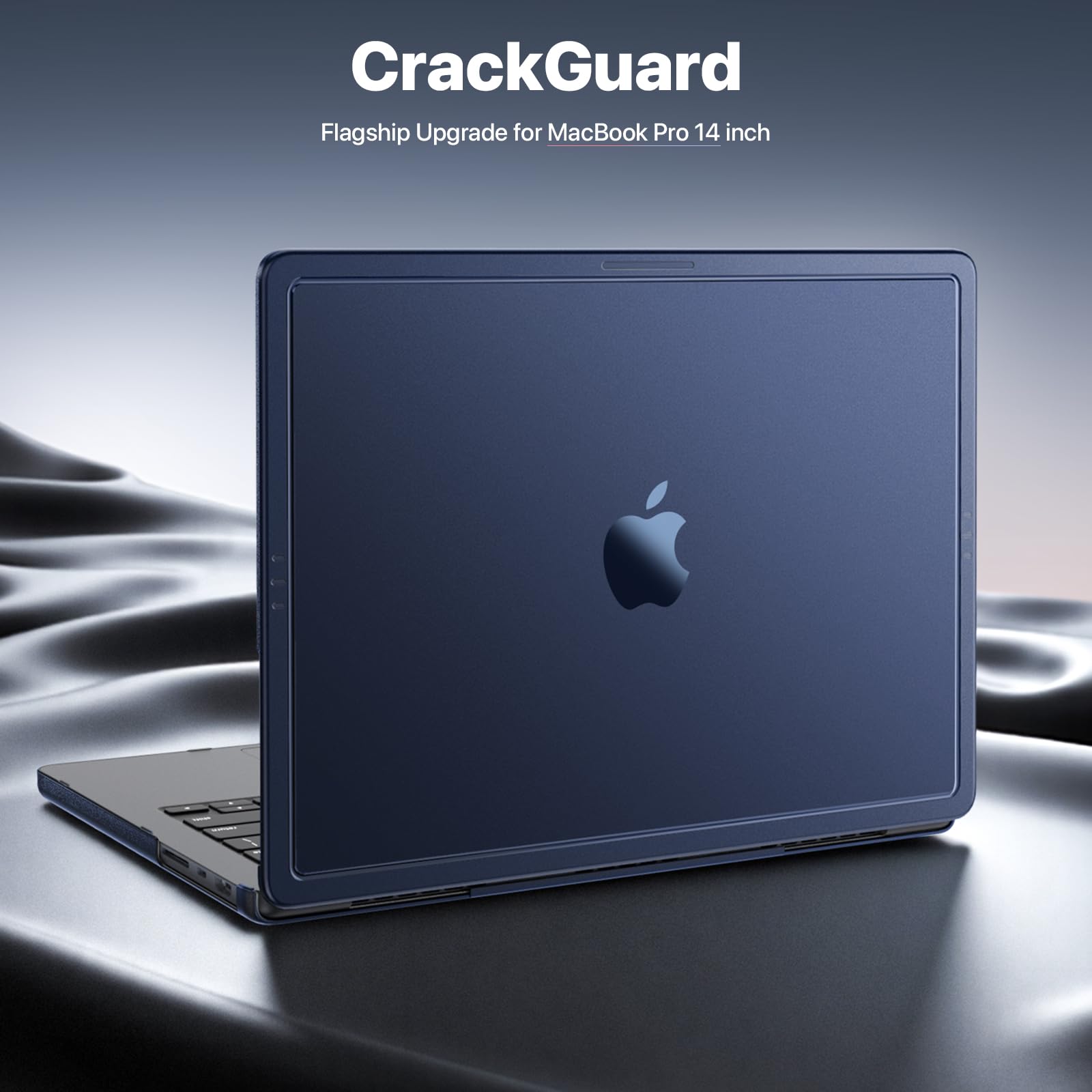 Soonjet Funda rígida protectora para MacBook Pro de 14 pulgadas M5 M4 M3 M2 M1 Pro/Max 2025 2024-2021 [actualización CrackGuard] [ajuste sin costuras] Funda protectora rígida para laptop, color