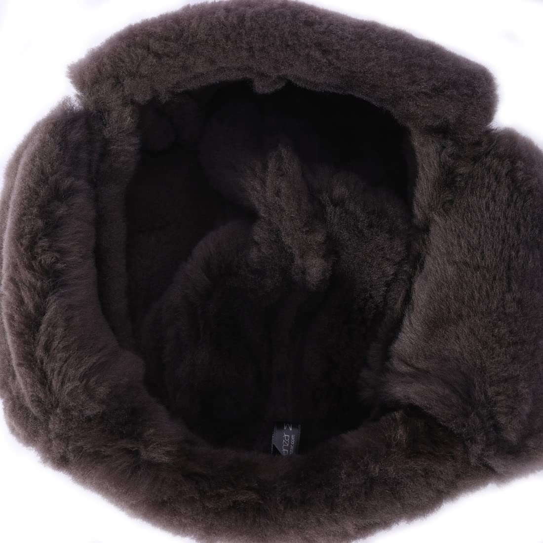Harssidanzar Lammfell Shearling Wintermütze für Herren und Damen Echtes Leder Trappermütze Fliegermütze Aviatormütze Ushanka Bomber Hut mit Ohrenklappen CU603EU1