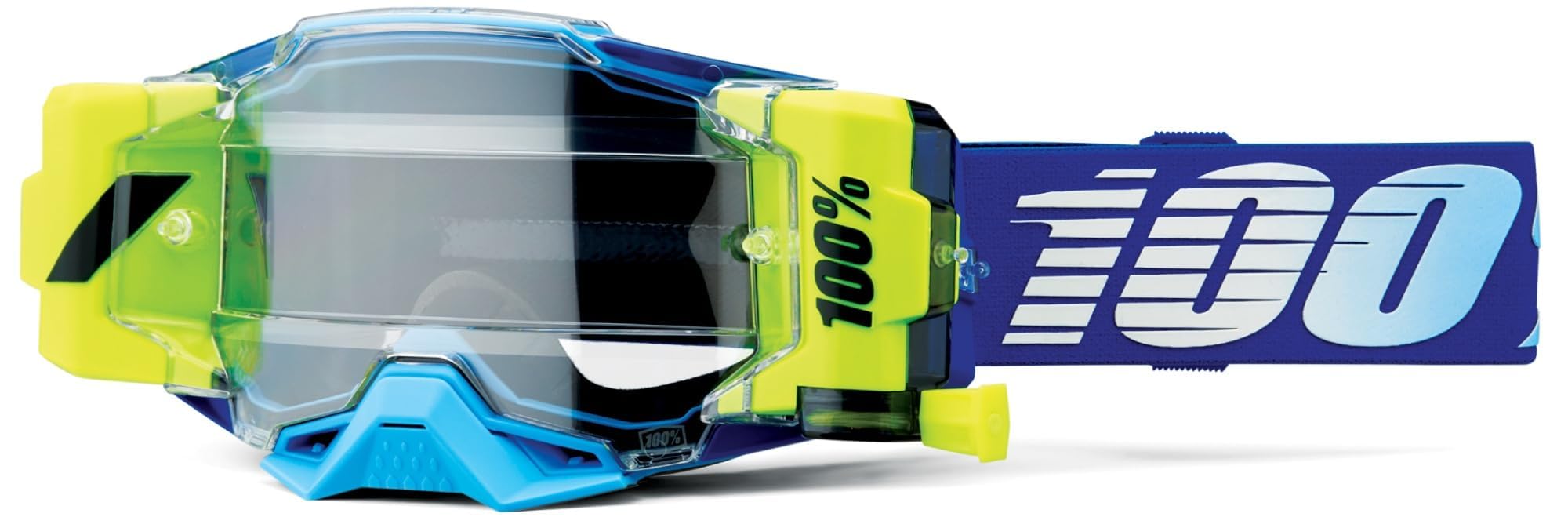 100% Armega Forecast Adult Off-Road Motorcycle Goggles - Blue/Clear/One Size