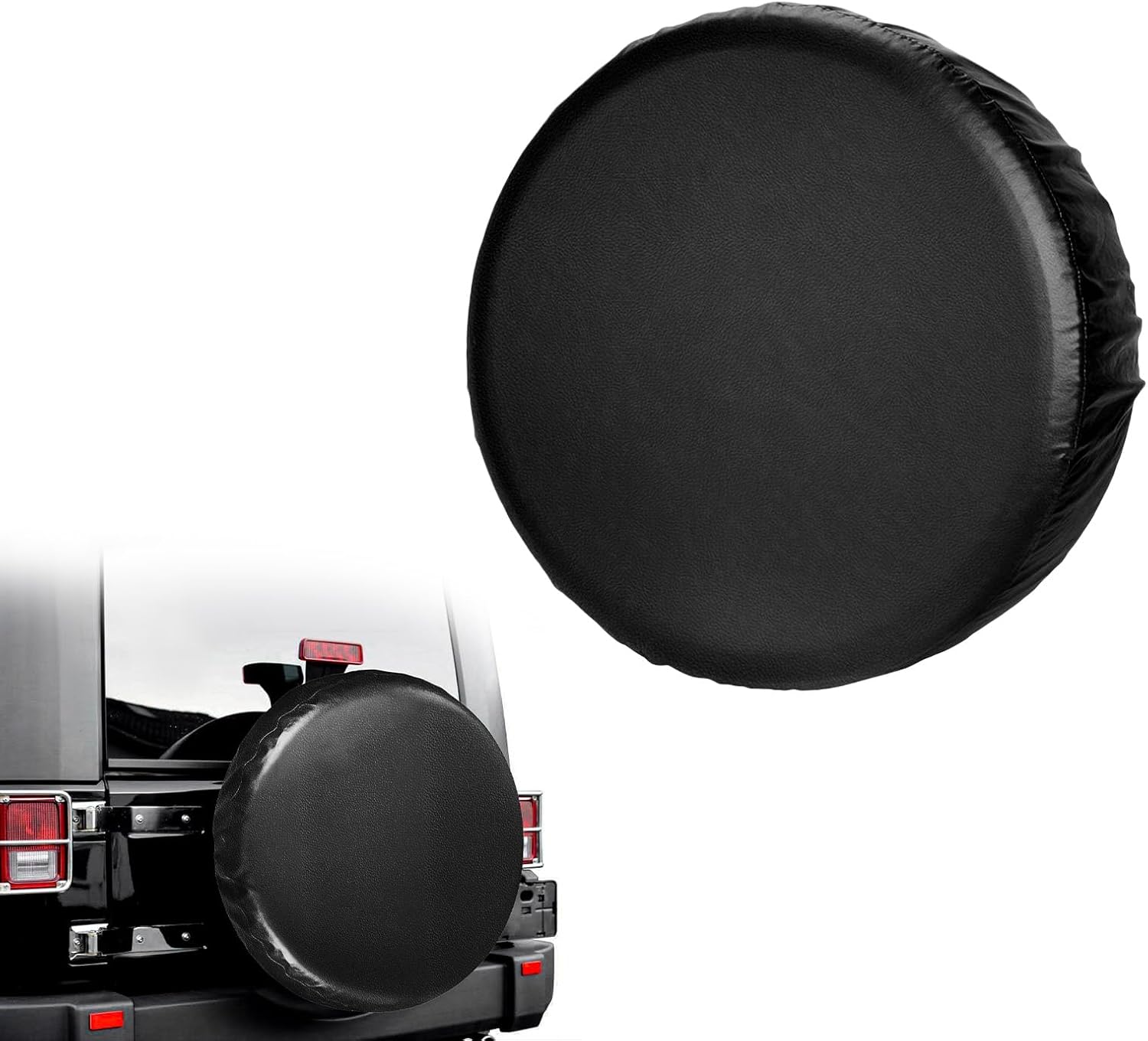 Spare Tire Cover, Waterproof PVC Thickening Leather Wheel Protector Fits Tire Diameter 27.6-29.5 inch, Dustproof Tough Tyre Wheel Protective Cover for Truck Trailer SUV RV