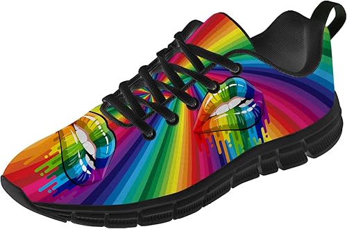 Pride Shoes - Tenis para correr y caminar para hombre con diseño de arcoíris LGBTQ Gay Pride Lesbianas regalos para niños y niñas
