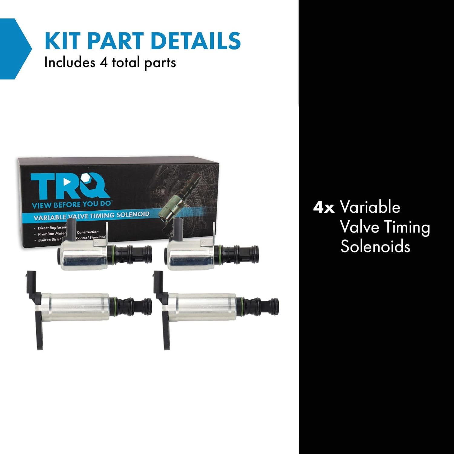 TRQ Intake & Exhaust Variable Valve Timing Solenoid Set Compatible with 17-23 Chrysler 16-23 Dodge Jeep 19-23 Ram