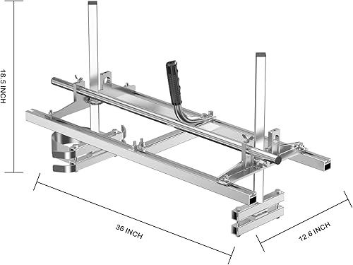 Miniatura 4 de FARMMAC Molino de motosierra, portátil, molino de sierra - Kit de molino de motosierra de 36 pulgadas, fresado de tablones, a gas