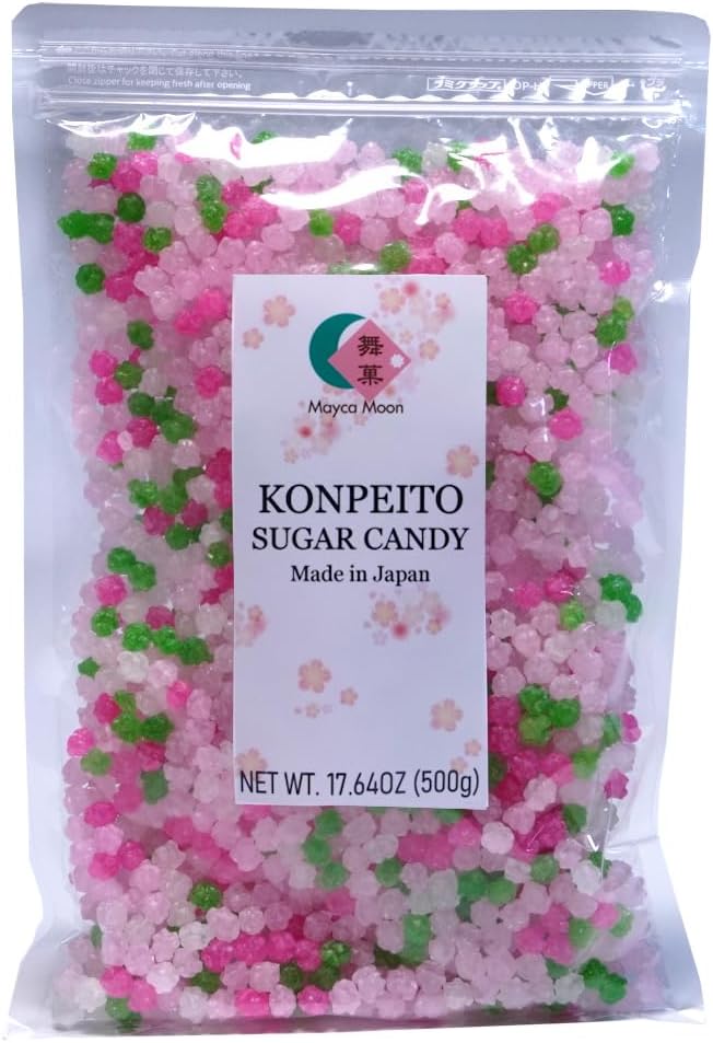 New Title Konpeito Japanese Tiny Sugar Candy Crystal (Sakura Big bag 500g)