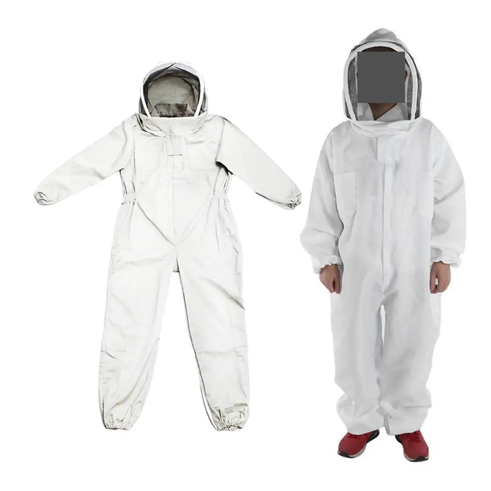 Kombinezon Pszczelarski, Kombinezon pszczelarski na całe ciało Profesjonalna odzież pszczelarska Ochrona Garnitur pszczelarski Kurtka Safty Veil Hat Dress Equipment(A L)