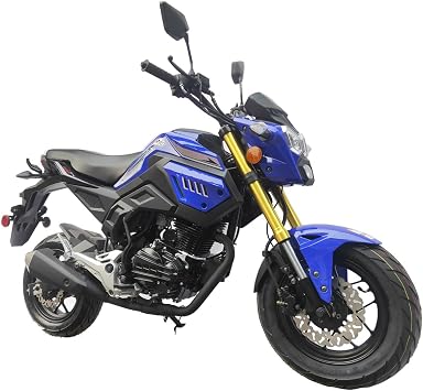 X-PRO Vader 150 Street Motorcycle with 5-Speed Manual Transmission, Electric/Kick Start! 12" Wheels! Blue