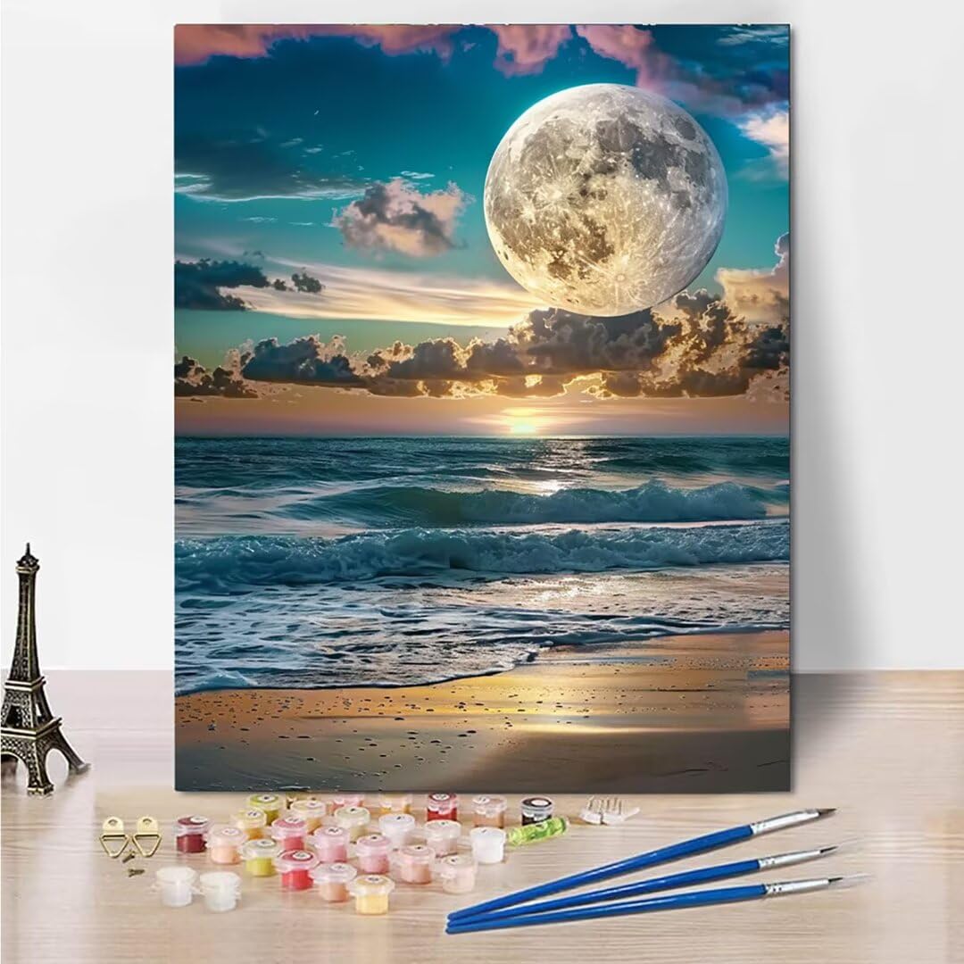RNXAOPEN Dipingere con i Numeri Bambini, Passatempo per Adulti Kit Lavoretti Creativi per Bambini, Paint by Numbers Idee Regalo Bambina Bambino, Giochi Creativi Giochi Bambina name 70x95cm 7804-L