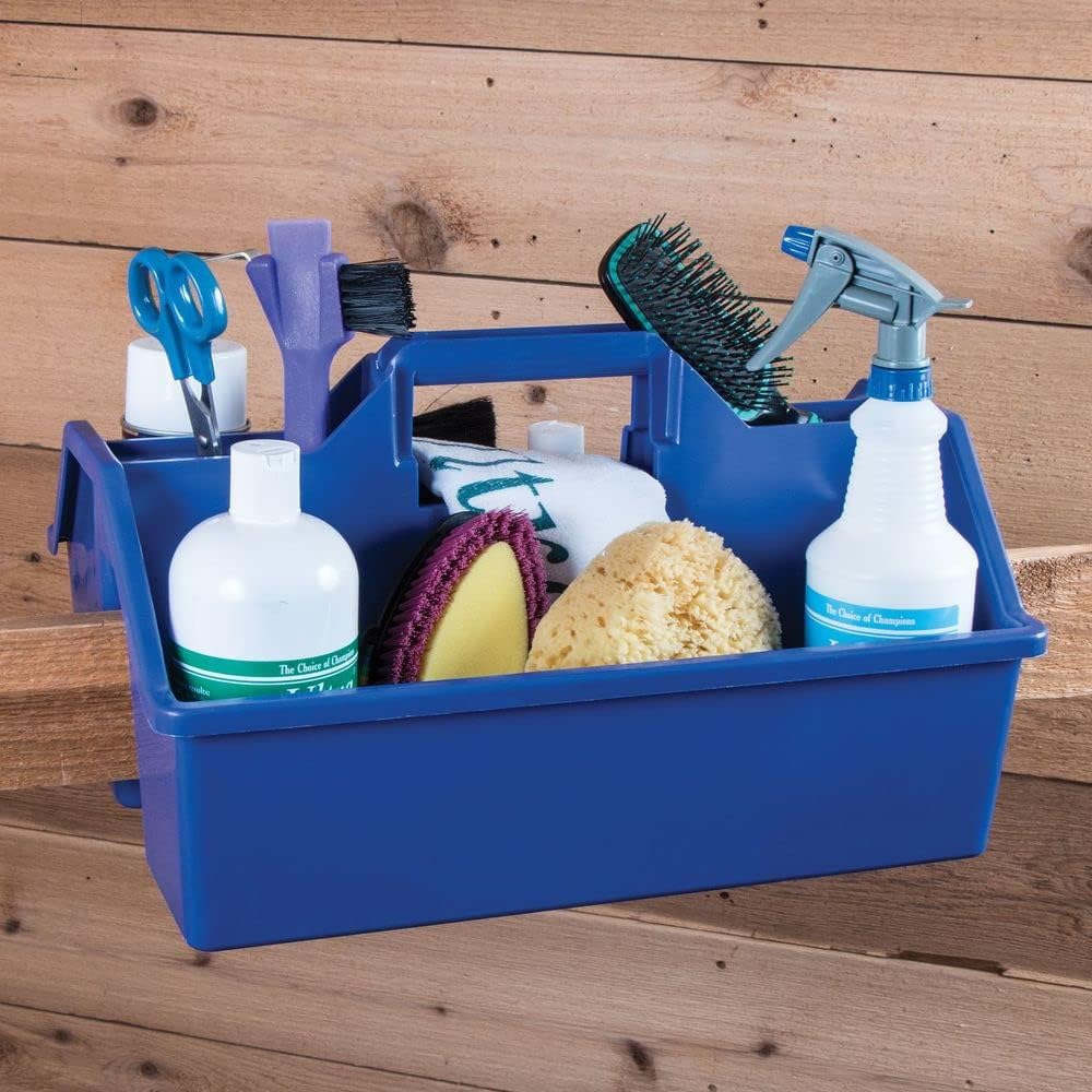 Dura-Tech Gold Tote-All Grooming Box | Essential for Horse Grooming | Ample Storage | Durable & Weather Resistant | Designed for Convenience | Perfect for Shows & Pros | Color Royal