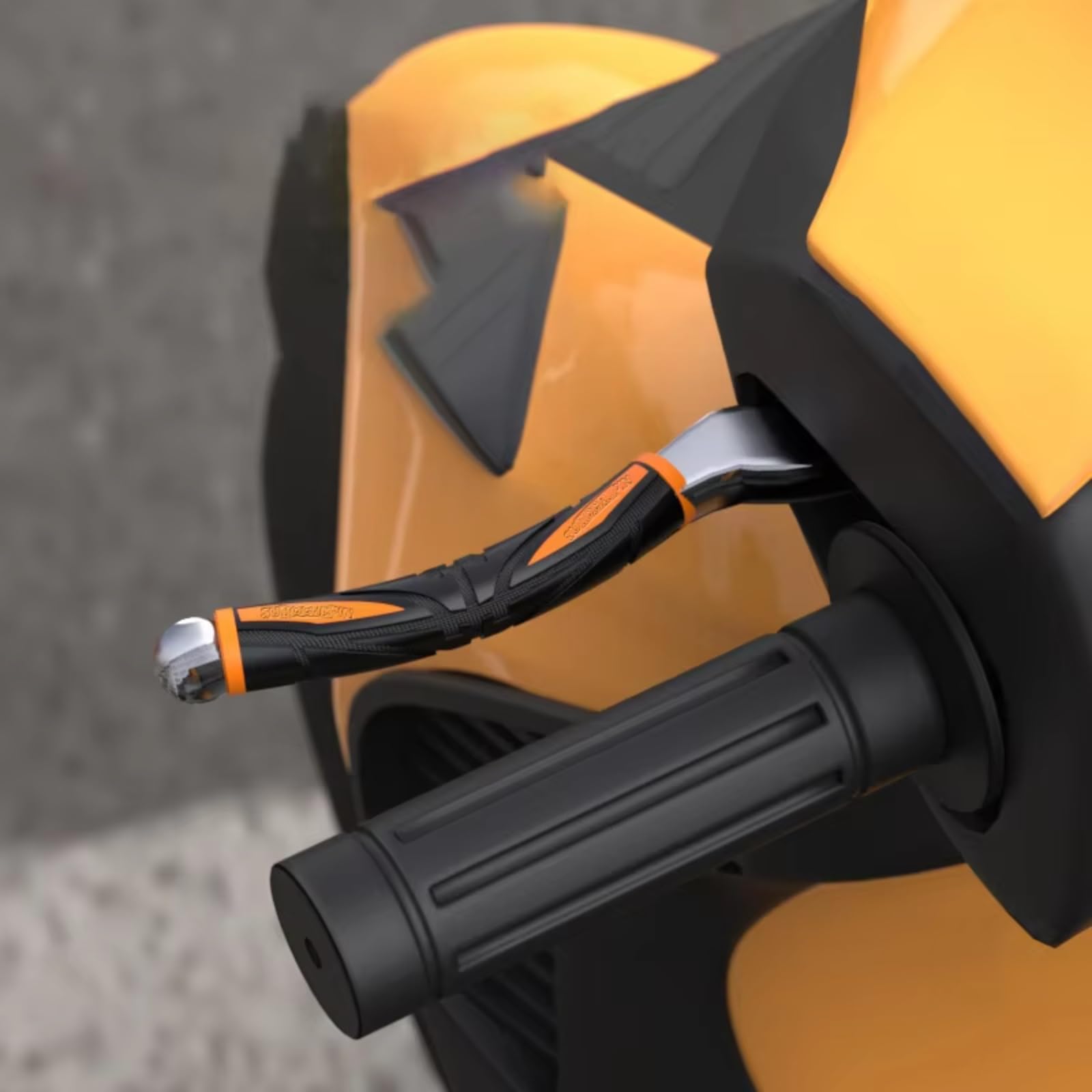 Accesorios Universales Manillar Cubierta Antideslizante Motocicleta Empuñadura motocicleta | Manija freno Universal funda silicona cubierta duradera antideslizante suave accesorios manillar(Orange)