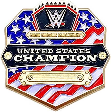 Loot CrateWWE United States Champion Pin- Special Edition American Flag Slam Collectible Pin- Authentic Raw WWE Extremes Championship Belt Pin