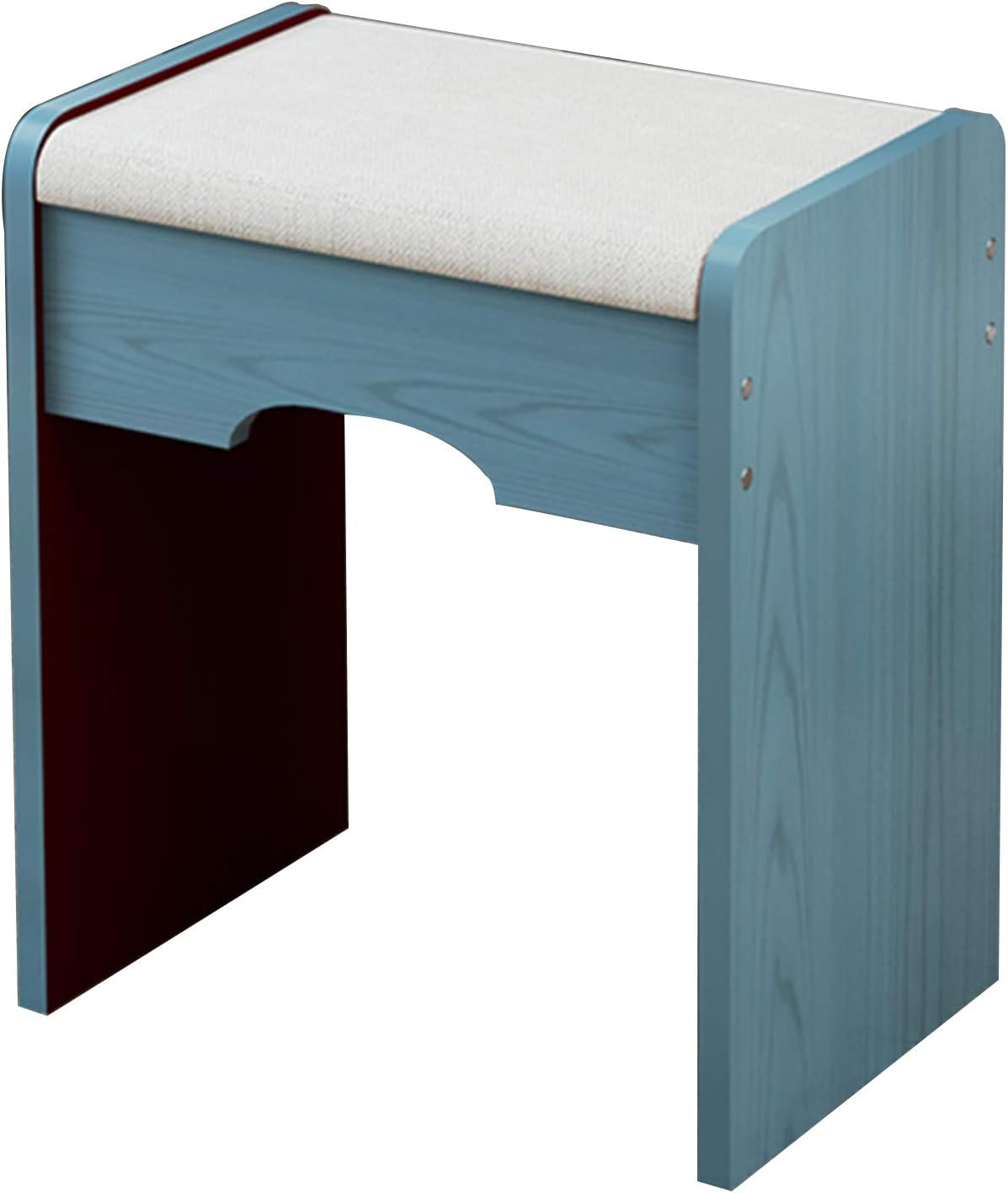 Dressing Stool,Cotton and Linen Material,Solid Wood Legs,Simple Home Chair, Bedroom Dressing Table Small Stool, Makeup Stool,Bearing 100kg