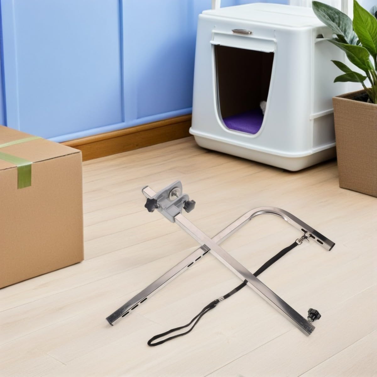 Soporte Ajustable para Mesa de Peluquería de Mascotas Accesorio de Barra Elevadora para Grooming Seguro y Cómodo