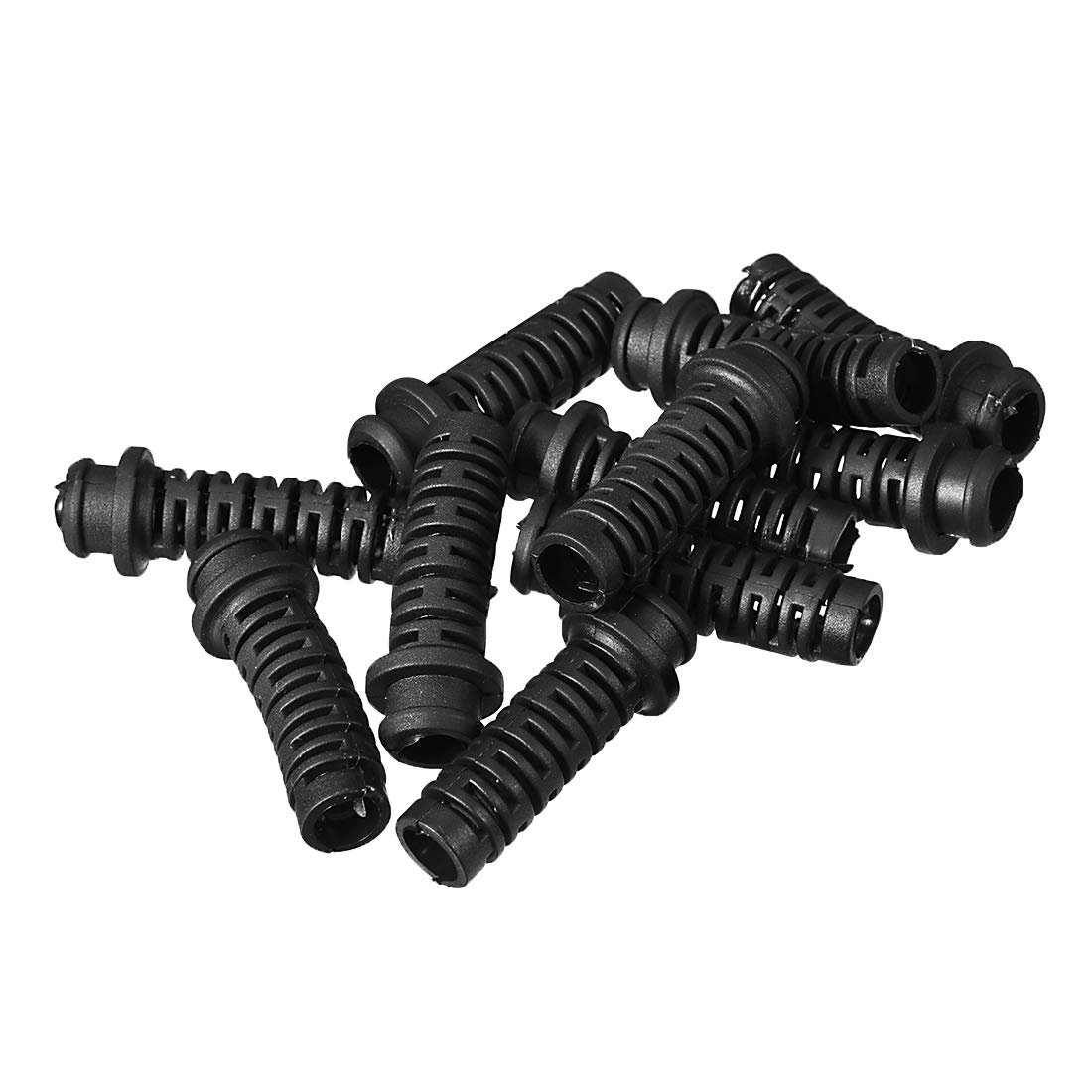 sourcingmap 10pcs 6mm Inner Dia PVC Strain Relief Cord Boot Protector Power Tool Hose Black
