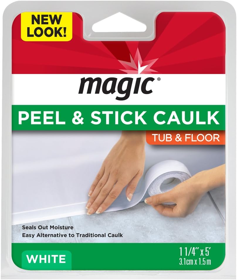 Tub/Floor Peel and Stick Caulk, 1-1/4" x 5'
