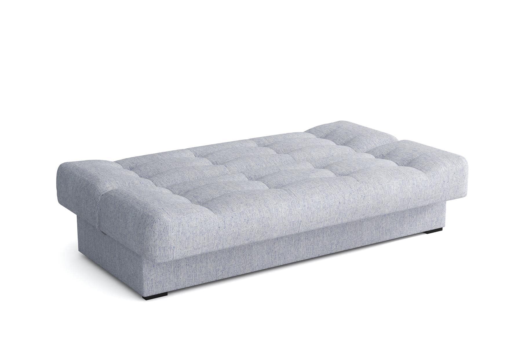 Schlafsofa mit Bettkasten Livia, Schlafcouch 170cm Breit, Sofa mit Schlaffunktion, Federkern, Klappsofa mit Bettfunktion, Zusätzlicher Stauraum, Praktisch und Funktionell, Sofa Grau