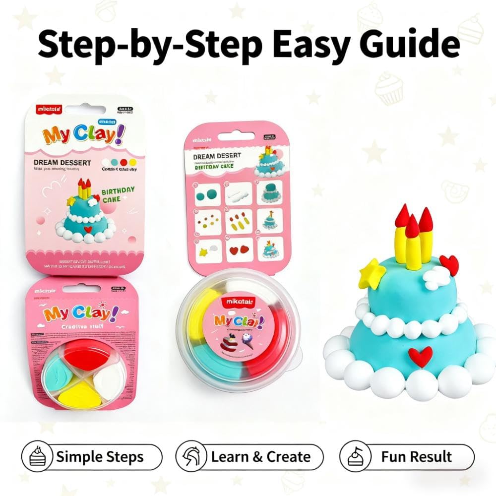 Air Dry Clay Kit for Kids - 12 Dessert Crafts -2
