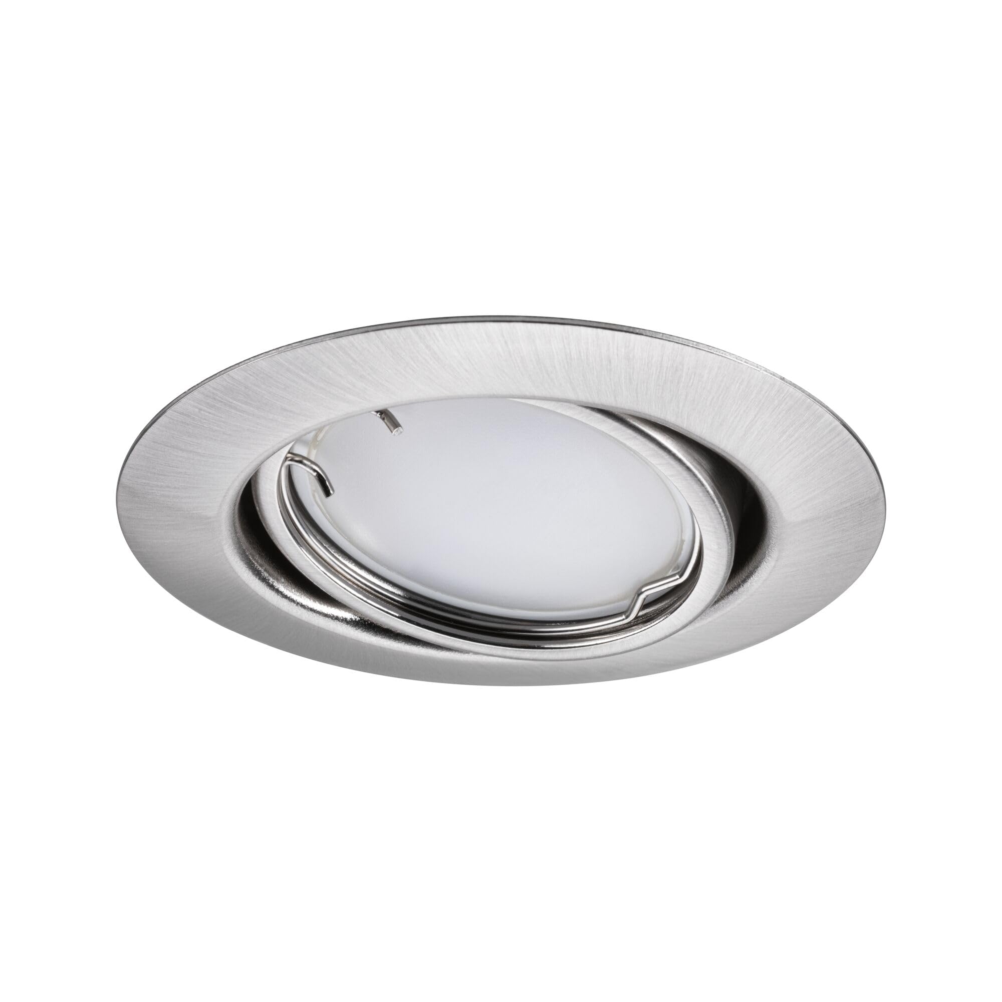 Paulmann 92467 Spot encastré LED Base Smart Home Zigbee kit de base orientable rond 230V 3x4,9W 3x420lm gradable 90 mm Acier brossé Métal RGBW+