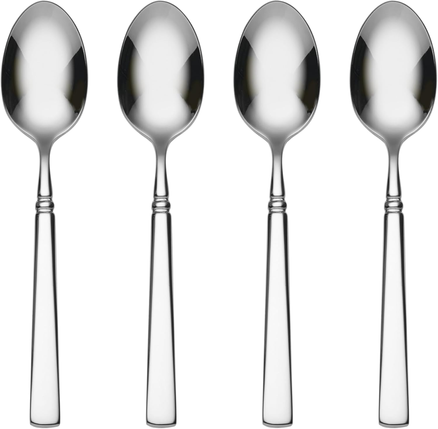 Oneida Silverware Set, Easton Fine Flatware Teaspoons Set, Service For 4, Rust Resistant 18/10 Stainless Steel, Dishwasher Safe, Mirror Finished, Home And Kitchen Utensils, Teaspoon (Silver, 4 Piece)