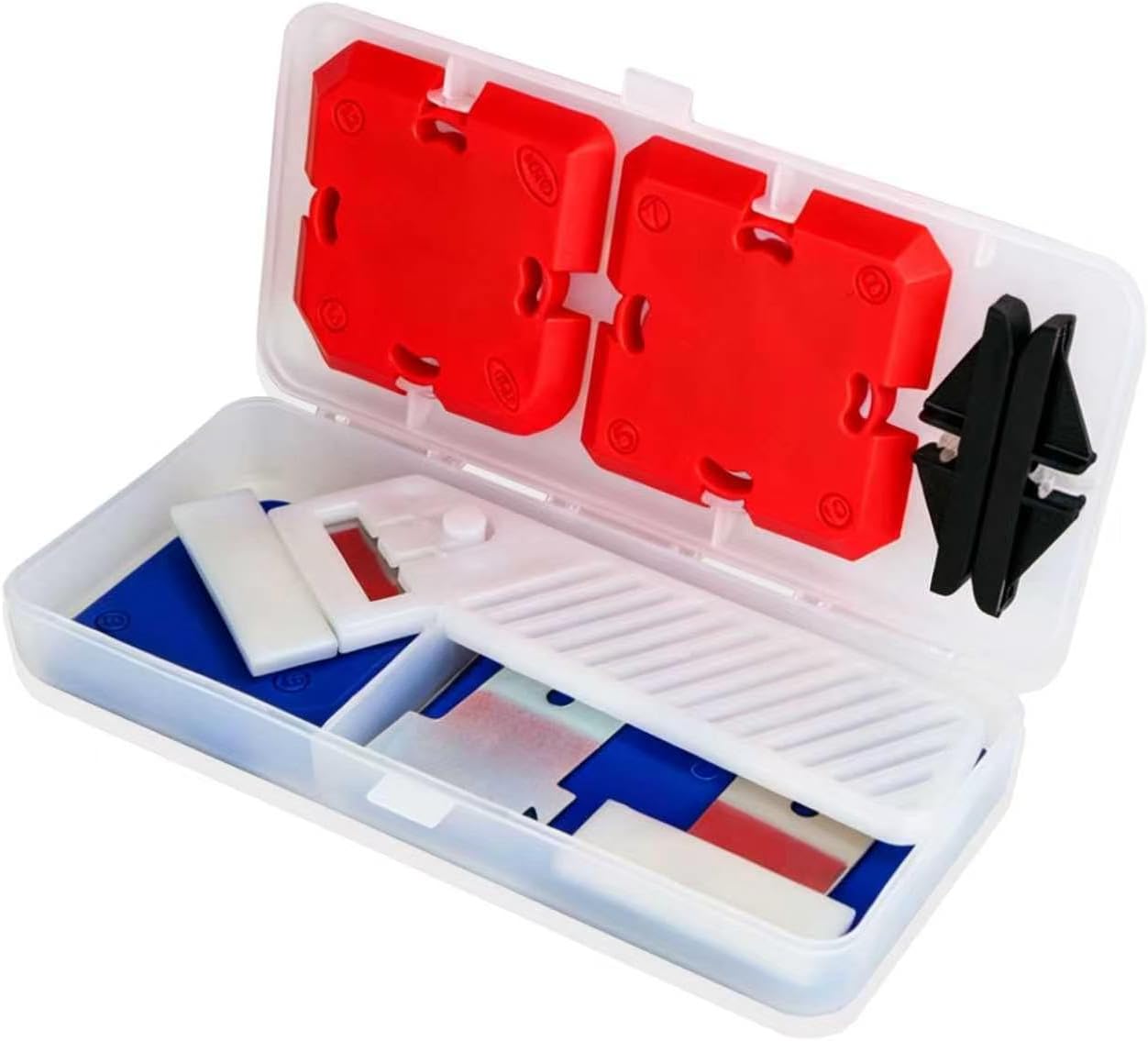11 Pcs Caulking Tool Kit, Professional Silicone Sealant Finishing Tools Set, Multifunctional Caulk Removal & Grout Filling Tool with Storage Box, Complete Repair Tools for Bathroom Kitchen Window
