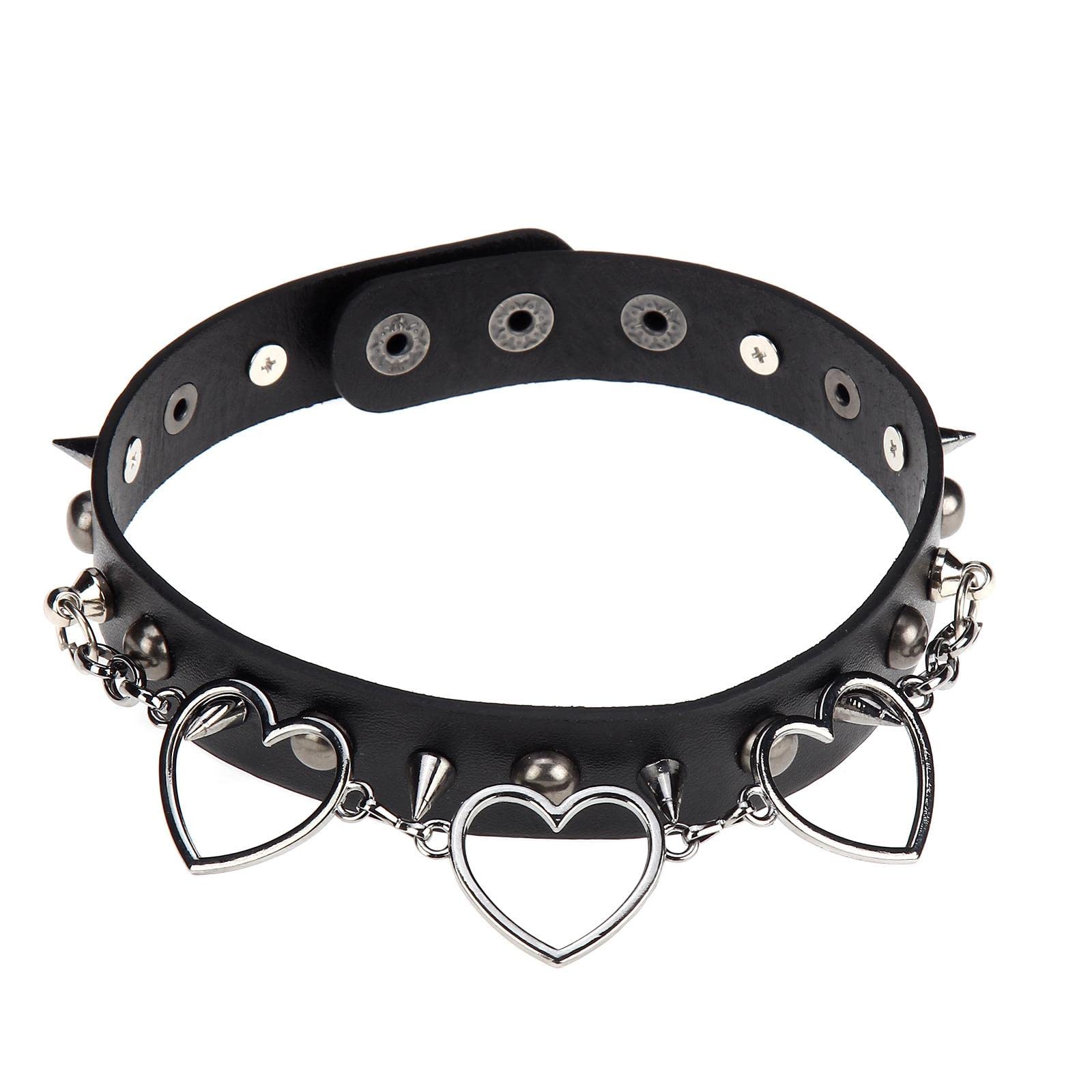 NEWITIN 12 Collane Choker In Pelle PU Stile Punk – Girocollo Regolabile Con Zirconia, Set Di Gioielli Per Donne E Ragazze