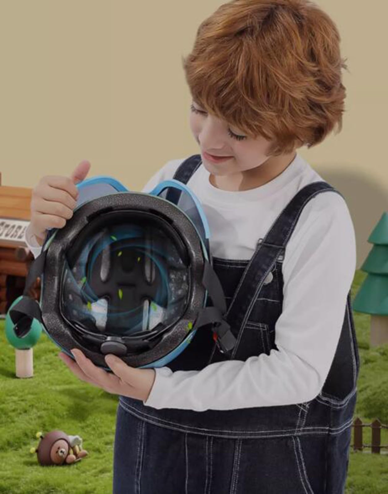 Lindo Medio Casco De Motocicleta para Niños Casco Abierto con Visera Casco Jet para Scooter Crucero Ciclomotor Niños Y Niñas De 3 A 6 Años H,46-52CM