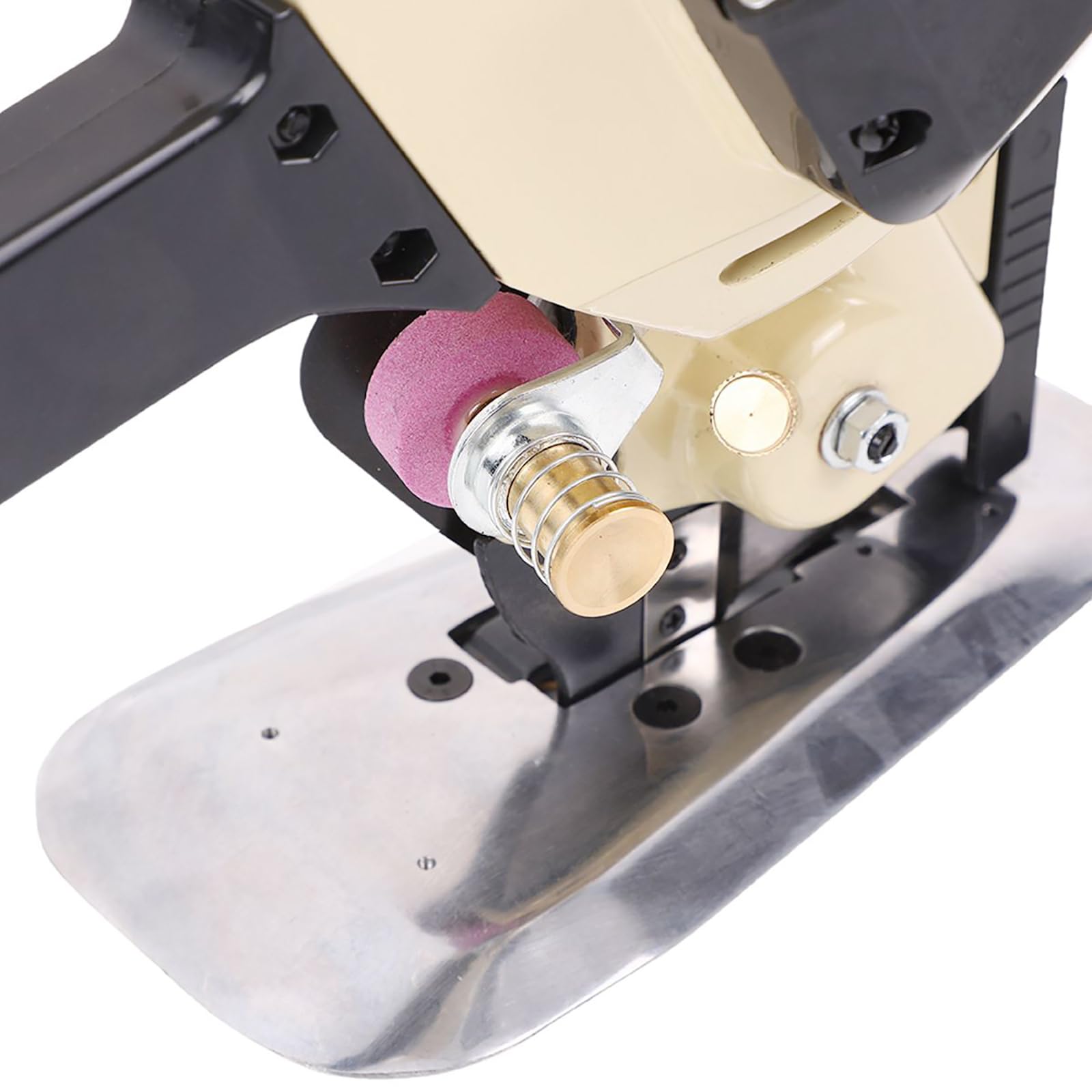 Taglierina elettrica rotativa per tessuti, 110 V, tagliatrice elettrica per tessuti, lama rotante da 10 cm, con affilatrice automatica per vestiti, tessuti, tappeti
