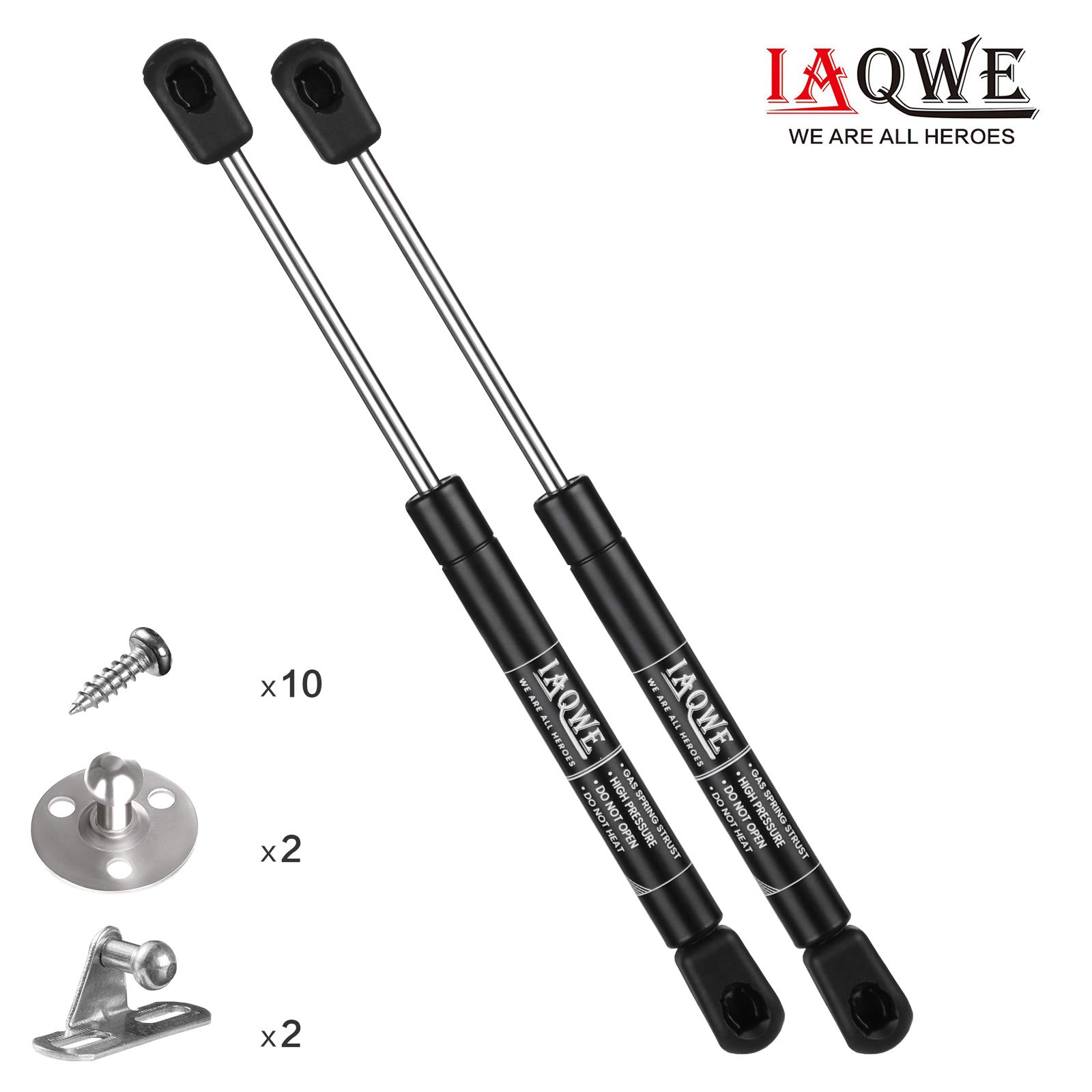 10Inch 45lb/200N Gas Struts Lift Support Fit for Tool Box RV Bed Cabinet Storage Lid Door Camper Shell are ATC Snugtop Leer Truck Topper Rear Window Truck Cap Door Toolbox 2pcs by IAQWE