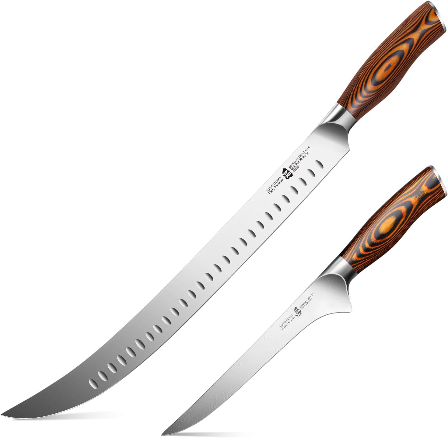 TUO 14 inch Breaking Knife & 7 inch Boning Knife, German Steel