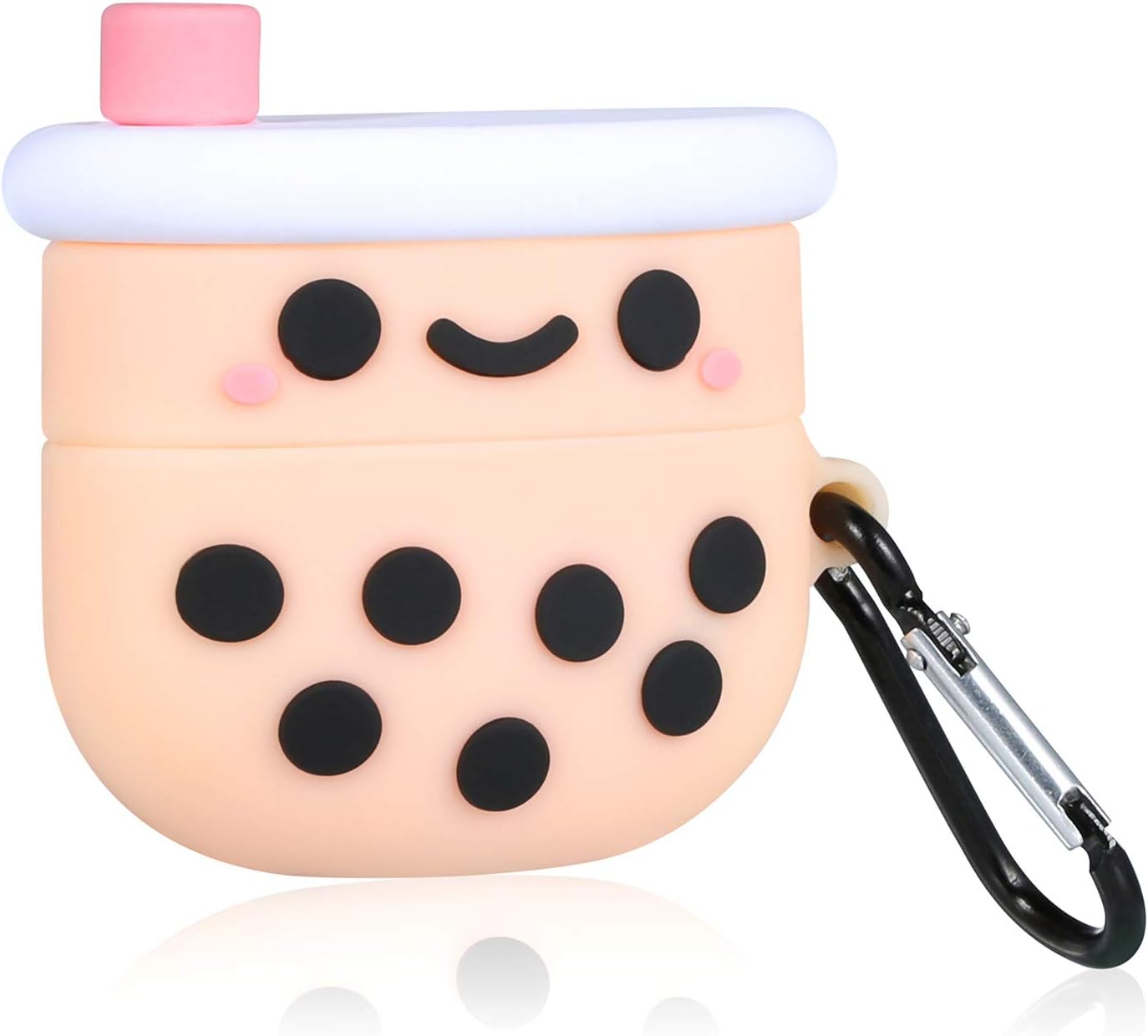 Oqplog for AirPods Pro Case - Smile Milk Tea Cartoon for 2019/2022, Soft Silicone Cover with Accurate Hole Position, Protective Case for Girls Women Boys, Gift