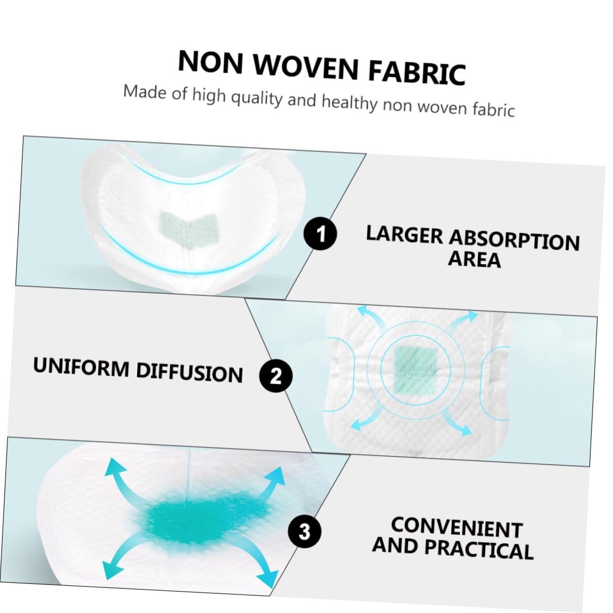 Vaguelly Breastfeeding Nursing Pads 100 Pcs Disposable Galactorrhea Pads Non-Woven