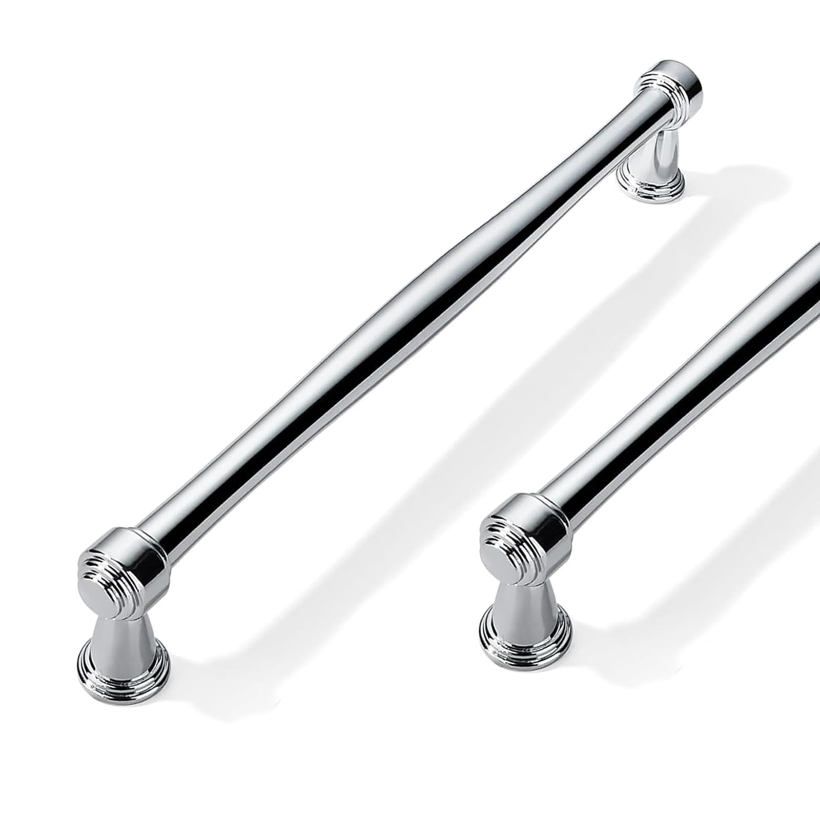 CABDM 5 Pack 10inch(256mm) Center to Center Vibrant Polished Chrome Cabinet Pulls Handles for Cabinets Cupboard Solid Heavy Duty Drawer Handles Dressers Kitchens bedrooms — image 1