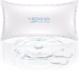 HOXHA Pool Pillow for Above Ground Pool, 4 × 8 FT Pool Cover Pillow for Closing Winter, Cold Resistant 0.4MM PVC Swimming Pool Air Pillows, White