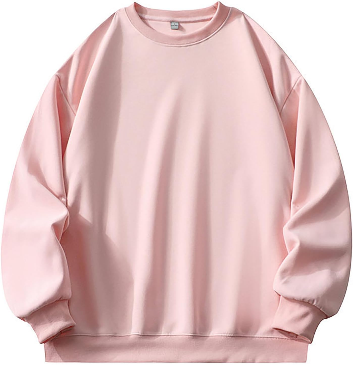 Sweatshirt Men's College Without Hood Pullover Oversize Plain Sweatshirt Y2K Teenager Long Sleeve Lightweight Undershirt Crew Neck Loose Jumper Tops Breathable Fitness Top