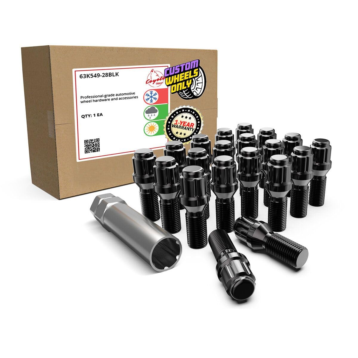 Amazon.com: Wheel Accessories Parts 20 Pcs Lug Bolt Set M12 x 1.25