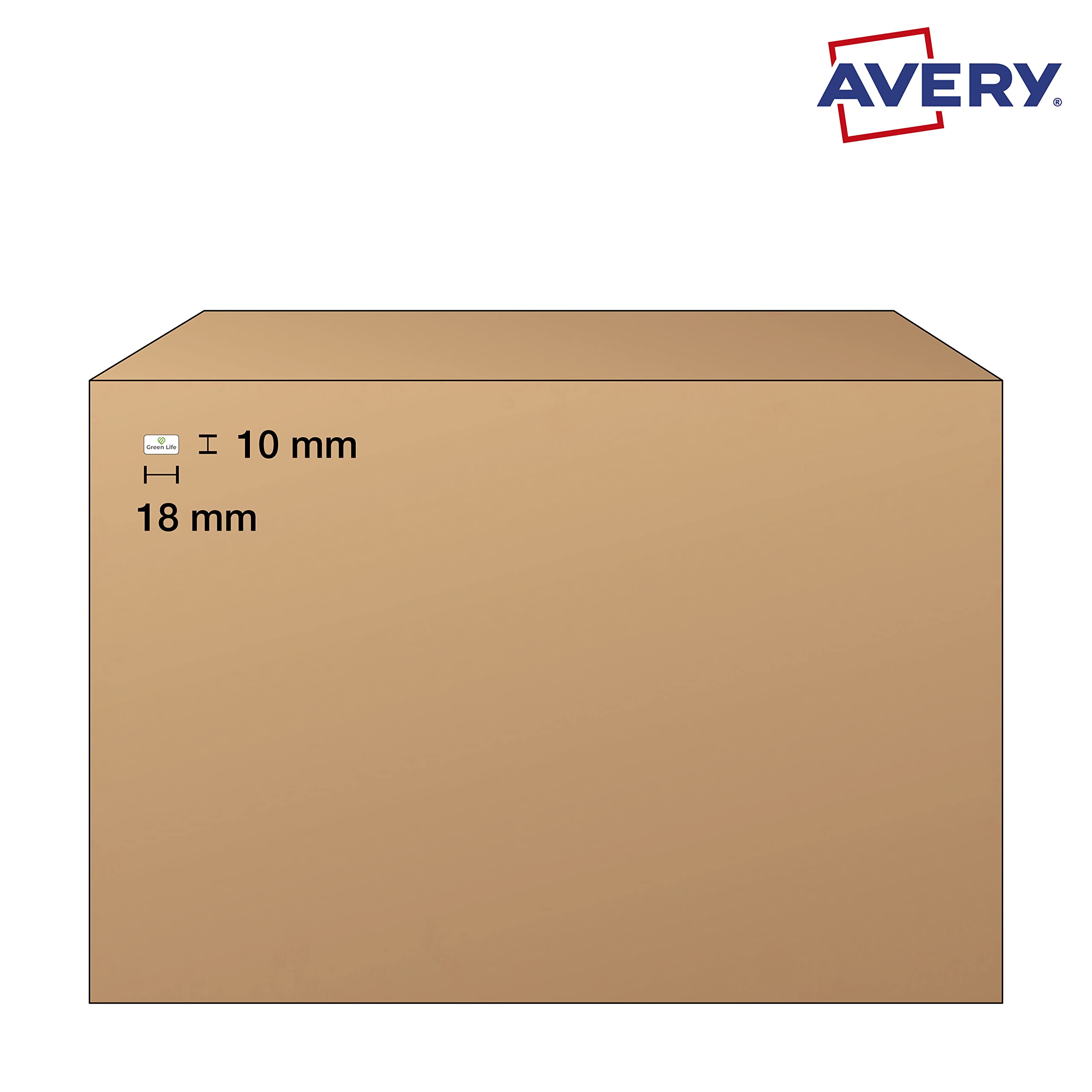 Avery Etiquetas adhesivas de poliéster blanco, rectangulares formato 18 x 10 mm, 270 etiquetas por hoja, 50 hojas, formato folio A4, adhesivo permanente, para impresoras láser o escribibles a mano