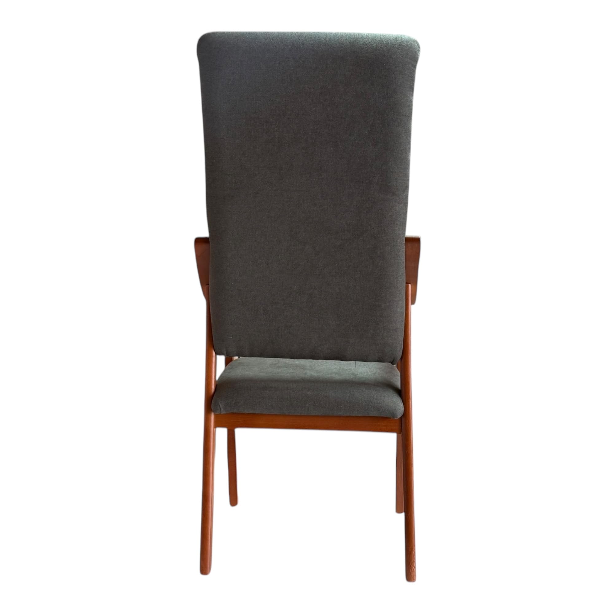 Sillón Reforzado con Brazos de Madera Extra Alto Cerezo (Cerezo Marengo)