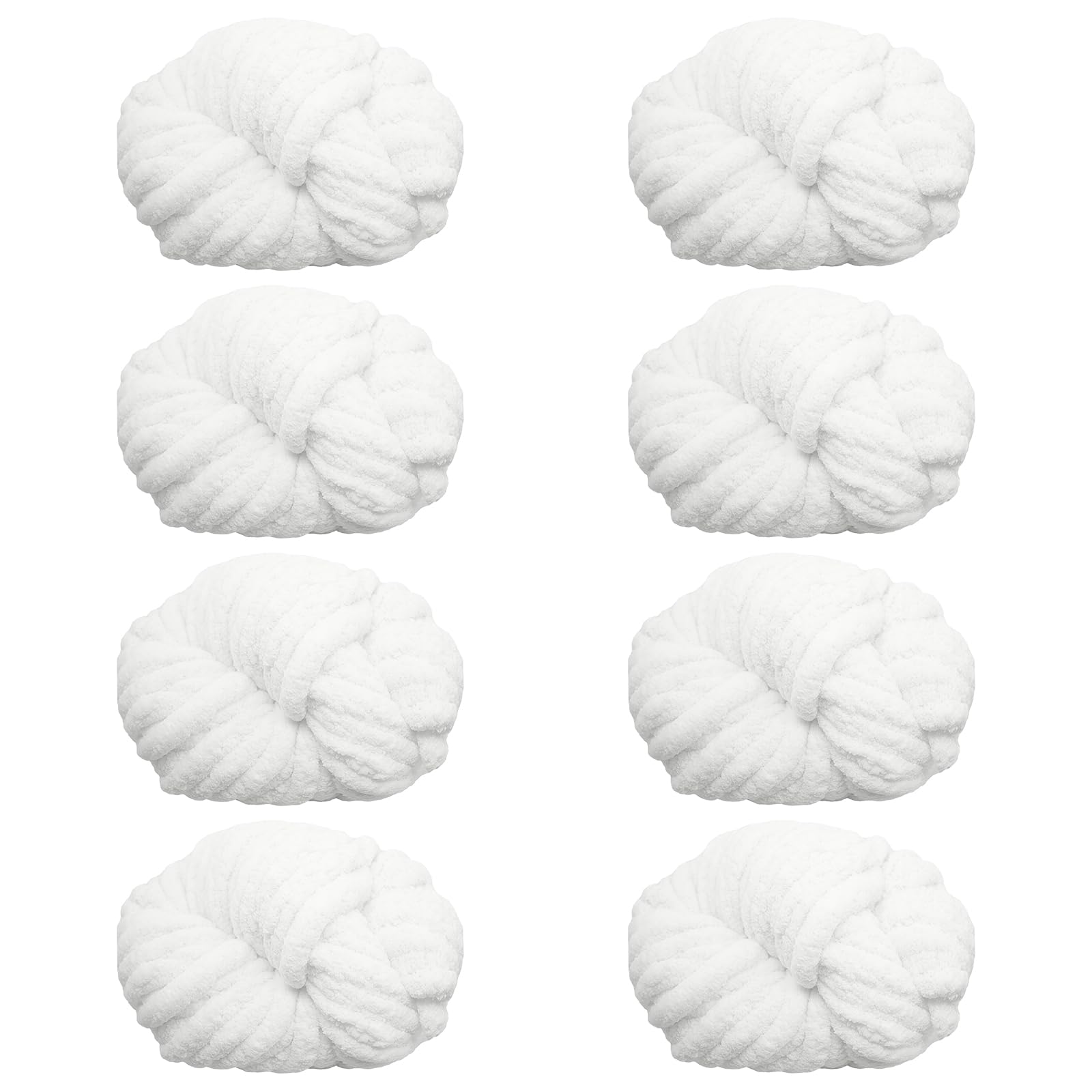 Maxee Dicke Wolle Garn 8 * 250 Stück, Sperrige Armstricken Wolle, Soft Arm Knitting, XXL Grobstrick Weiches Wollgarn, zum Häkeln für Decke, Perfekt zum Weben von Haustier Nest, Decken, Zierkissen