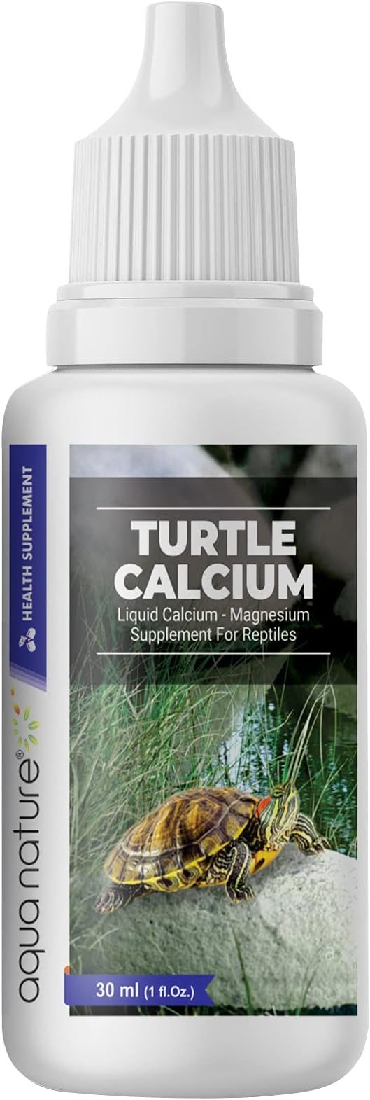 AquaNature® Turtle Calcium Supplement -Liquid Calcium -Magnesium Supplement for Reptiles 30Ml